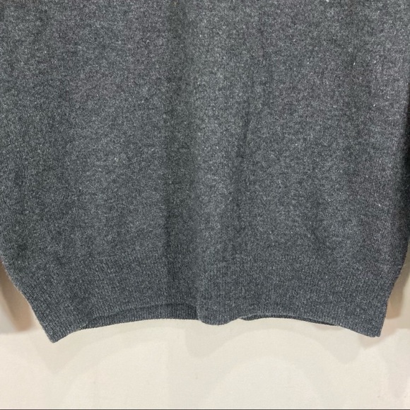 J.Crew 100% Cashmere VNeck Sweater Dark Grey Sz Small Fall Winter Cozy - Picture 6 of 10